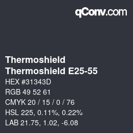 Code couleur: Thermoshield - Thermoshield E25-55 | qconv.com