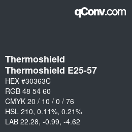 カラーコード: Thermoshield - Thermoshield E25-57 | qconv.com