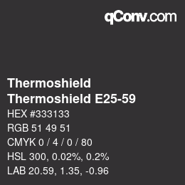 カラーコード: Thermoshield - Thermoshield E25-59 | qconv.com