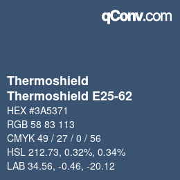 カラーコード: Thermoshield - Thermoshield E25-62 | qconv.com