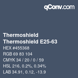カラーコード: Thermoshield - Thermoshield E25-63 | qconv.com