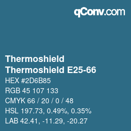 カラーコード: Thermoshield - Thermoshield E25-66 | qconv.com
