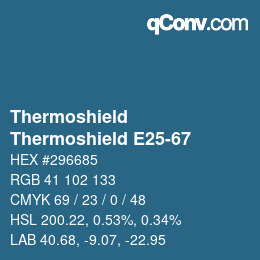 Color code: Thermoshield - Thermoshield E25-67 | qconv.com