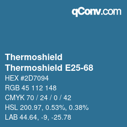 Color code: Thermoshield - Thermoshield E25-68 | qconv.com