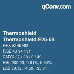 カラーコード: Thermoshield - Thermoshield E25-69 | qconv.com