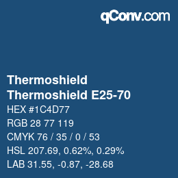 Color code: Thermoshield - Thermoshield E25-70 | qconv.com