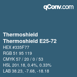 Color code: Thermoshield - Thermoshield E25-72 | qconv.com