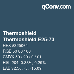 カラーコード: Thermoshield - Thermoshield E25-73 | qconv.com