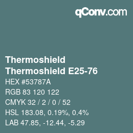 カラーコード: Thermoshield - Thermoshield E25-76 | qconv.com