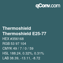 Color code: Thermoshield - Thermoshield E25-77 | qconv.com