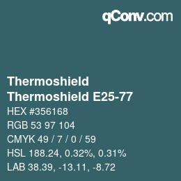 カラーコード: Thermoshield - Thermoshield E25-77 | qconv.com