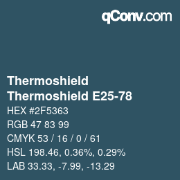 Code couleur: Thermoshield - Thermoshield E25-78 | qconv.com