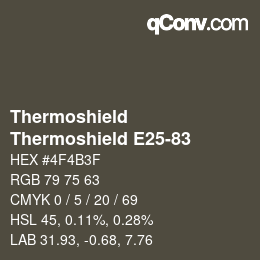 カラーコード: Thermoshield - Thermoshield E25-83 | qconv.com