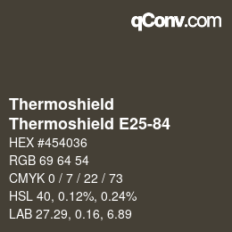 カラーコード: Thermoshield - Thermoshield E25-84 | qconv.com