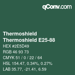 カラーコード: Thermoshield - Thermoshield E25-88 | qconv.com
