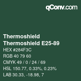Farbcode: Thermoshield - Thermoshield E25-89 | qconv.com