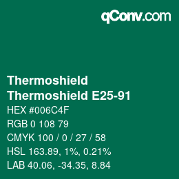 カラーコード: Thermoshield - Thermoshield E25-91 | qconv.com