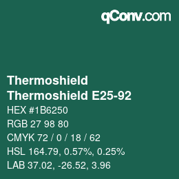 Color code: Thermoshield - Thermoshield E25-92 | qconv.com