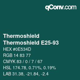 Color code: Thermoshield - Thermoshield E25-93 | qconv.com