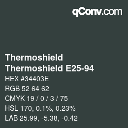 颜色代码: Thermoshield - Thermoshield E25-94 | qconv.com