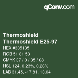 Color code: Thermoshield - Thermoshield E25-97 | qconv.com