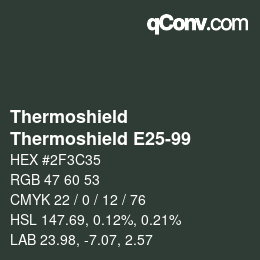 カラーコード: Thermoshield - Thermoshield E25-99 | qconv.com
