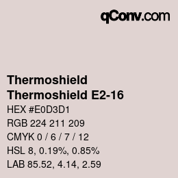 カラーコード: Thermoshield - Thermoshield E2-16 | qconv.com