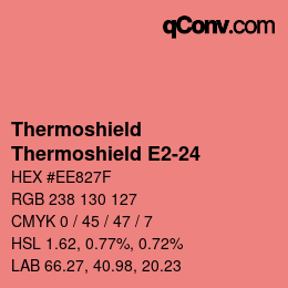 カラーコード: Thermoshield - Thermoshield E2-24 | qconv.com