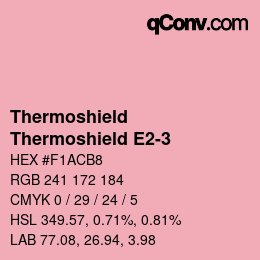 カラーコード: Thermoshield - Thermoshield E2-3 | qconv.com