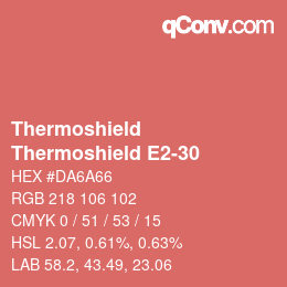 カラーコード: Thermoshield - Thermoshield E2-30 | qconv.com