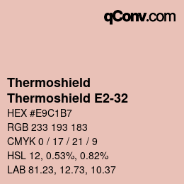 Código de color: Thermoshield - Thermoshield E2-32 | qconv.com