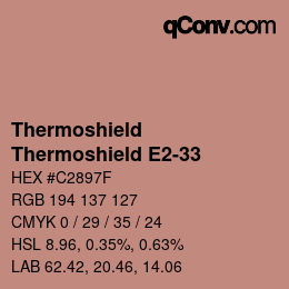 カラーコード: Thermoshield - Thermoshield E2-33 | qconv.com