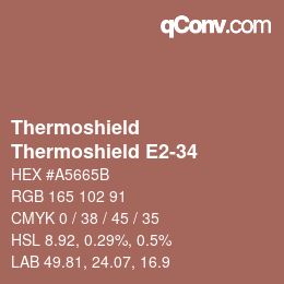 Farbcode: Thermoshield - Thermoshield E2-34 | qconv.com