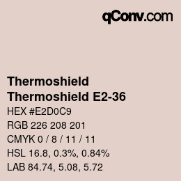 カラーコード: Thermoshield - Thermoshield E2-36 | qconv.com