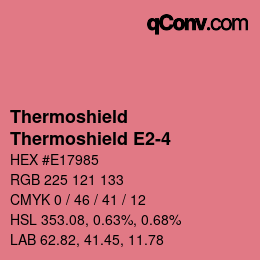 カラーコード: Thermoshield - Thermoshield E2-4 | qconv.com