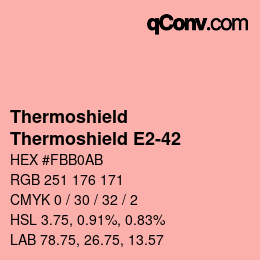 カラーコード: Thermoshield - Thermoshield E2-42 | qconv.com