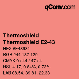 カラーコード: Thermoshield - Thermoshield E2-43 | qconv.com