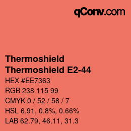 カラーコード: Thermoshield - Thermoshield E2-44 | qconv.com