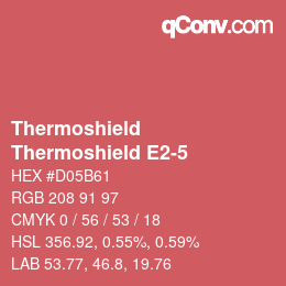 カラーコード: Thermoshield - Thermoshield E2-5 | qconv.com