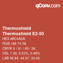 Farbcode: Thermoshield - Thermoshield E2-50 | qconv.com