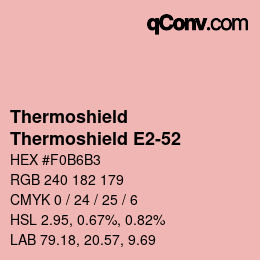 カラーコード: Thermoshield - Thermoshield E2-52 | qconv.com