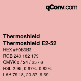 カラーコード: Thermoshield - Thermoshield E2-52 | qconv.com