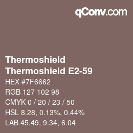 カラーコード: Thermoshield - Thermoshield E2-59 | qconv.com