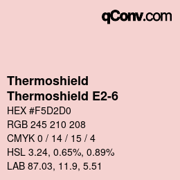 カラーコード: Thermoshield - Thermoshield E2-6 | qconv.com