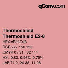 カラーコード: Thermoshield - Thermoshield E2-8 | qconv.com