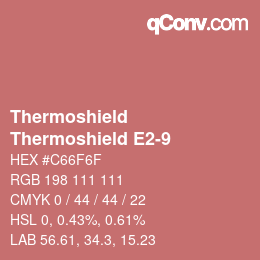 カラーコード: Thermoshield - Thermoshield E2-9 | qconv.com