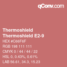颜色代码: Thermoshield - Thermoshield E2-9 | qconv.com