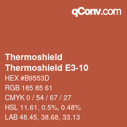 カラーコード: Thermoshield - Thermoshield E3-10 | qconv.com