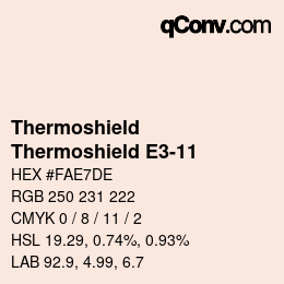 Farbcode: Thermoshield - Thermoshield E3-11 | qconv.com