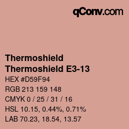 Color code: Thermoshield - Thermoshield E3-13 | qconv.com